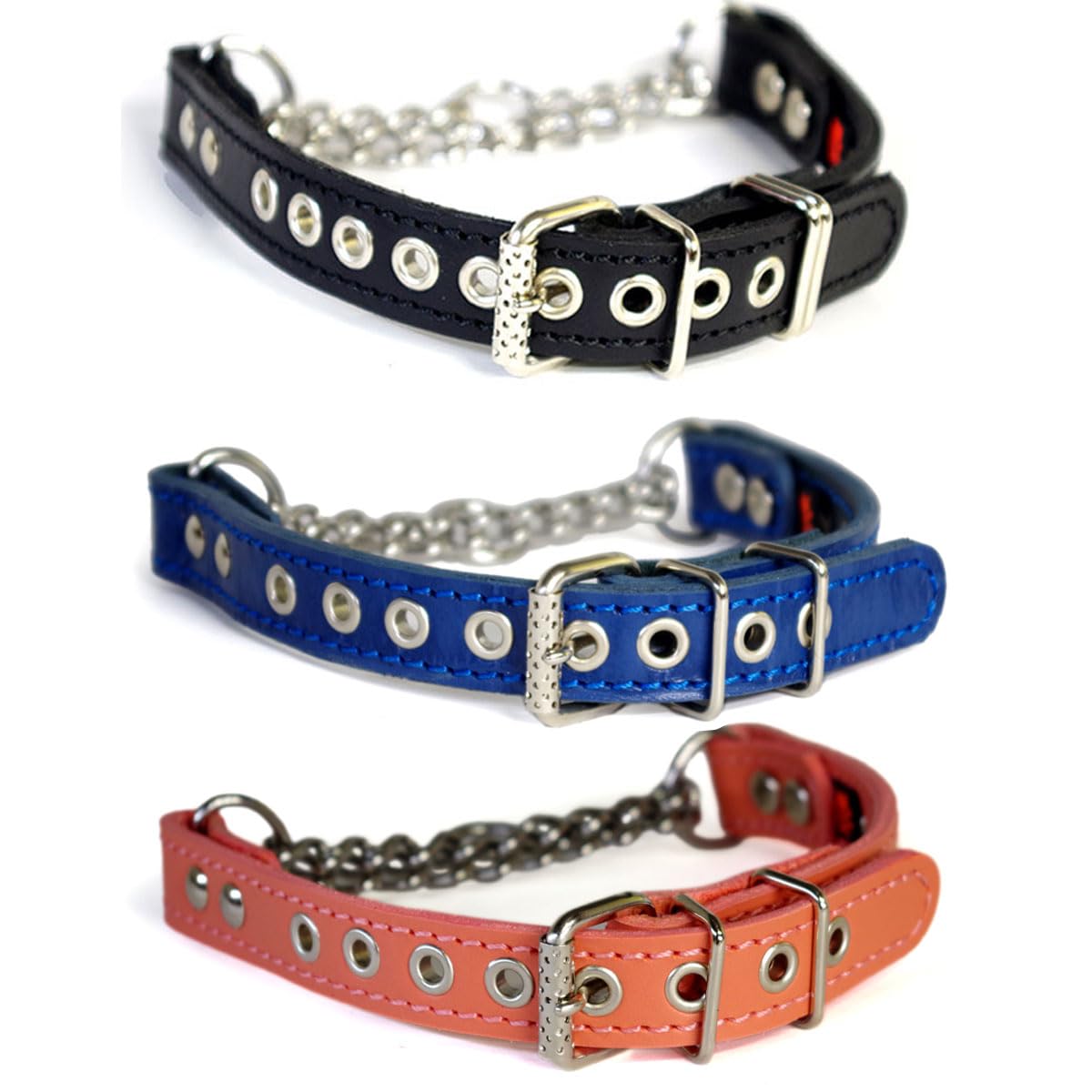 Amazon | Extra+Heavy 中型犬用 2cm幅 革 ハーフチョーク；2m Type